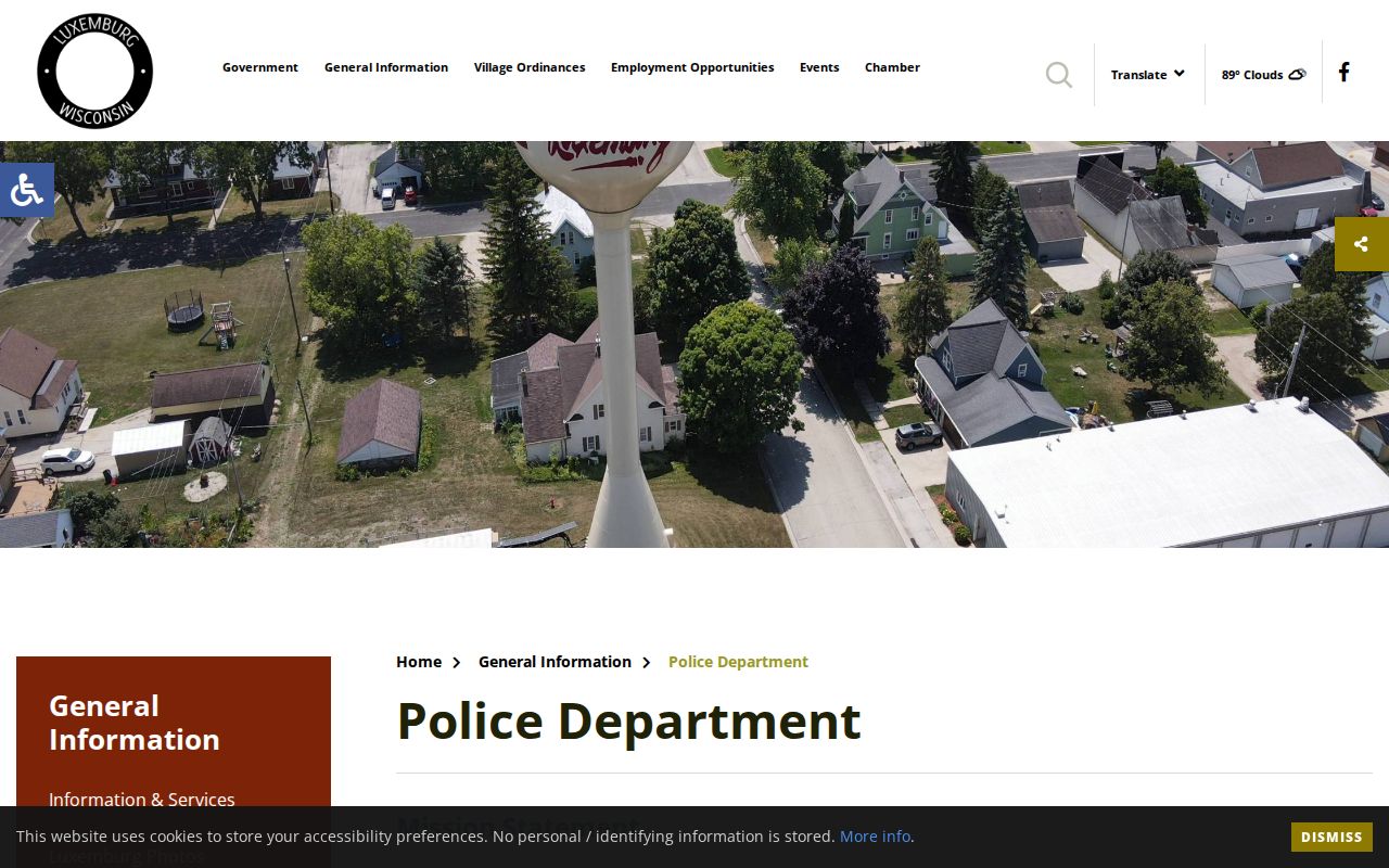 Kewaunee County Luxemburg Police arrest-record contact page